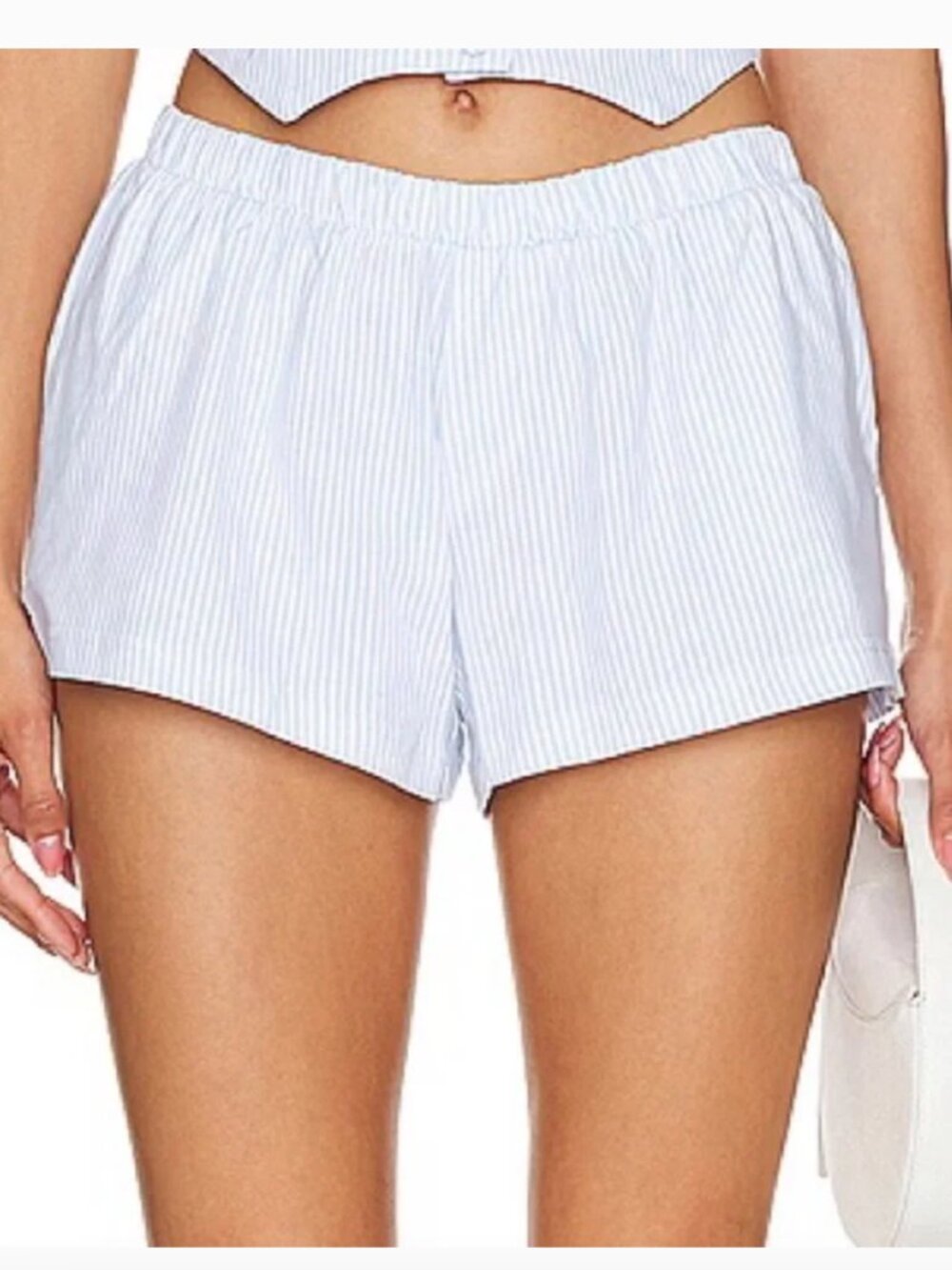 EUC Frankies Bikinis Farmhouse Boxer Short in Sleepy Stripe XS
